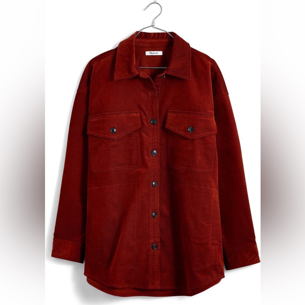 NWT | Madewell | Stretch Twill Oversized Shirt Jacket - Picture 3 of 17